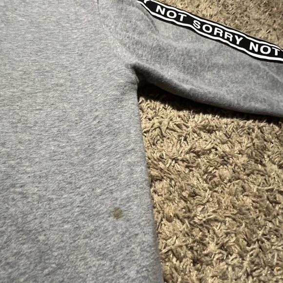 Sorry Not Sorry Women's Small Hoodie Gray - Picture 8 of 8
